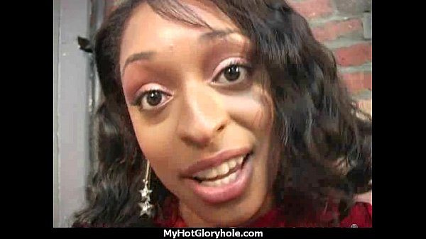 Ebony Slut Fucks A White Gloryhole Cock In Her First Interracial Scene 12