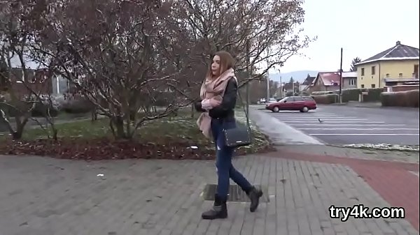 Kissable nympho sucks cock in pov and gets slim slit rode