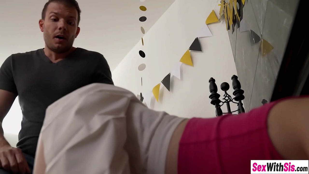 Cute blonde stepsister Little swallowed big dick and enjoyed rough sex