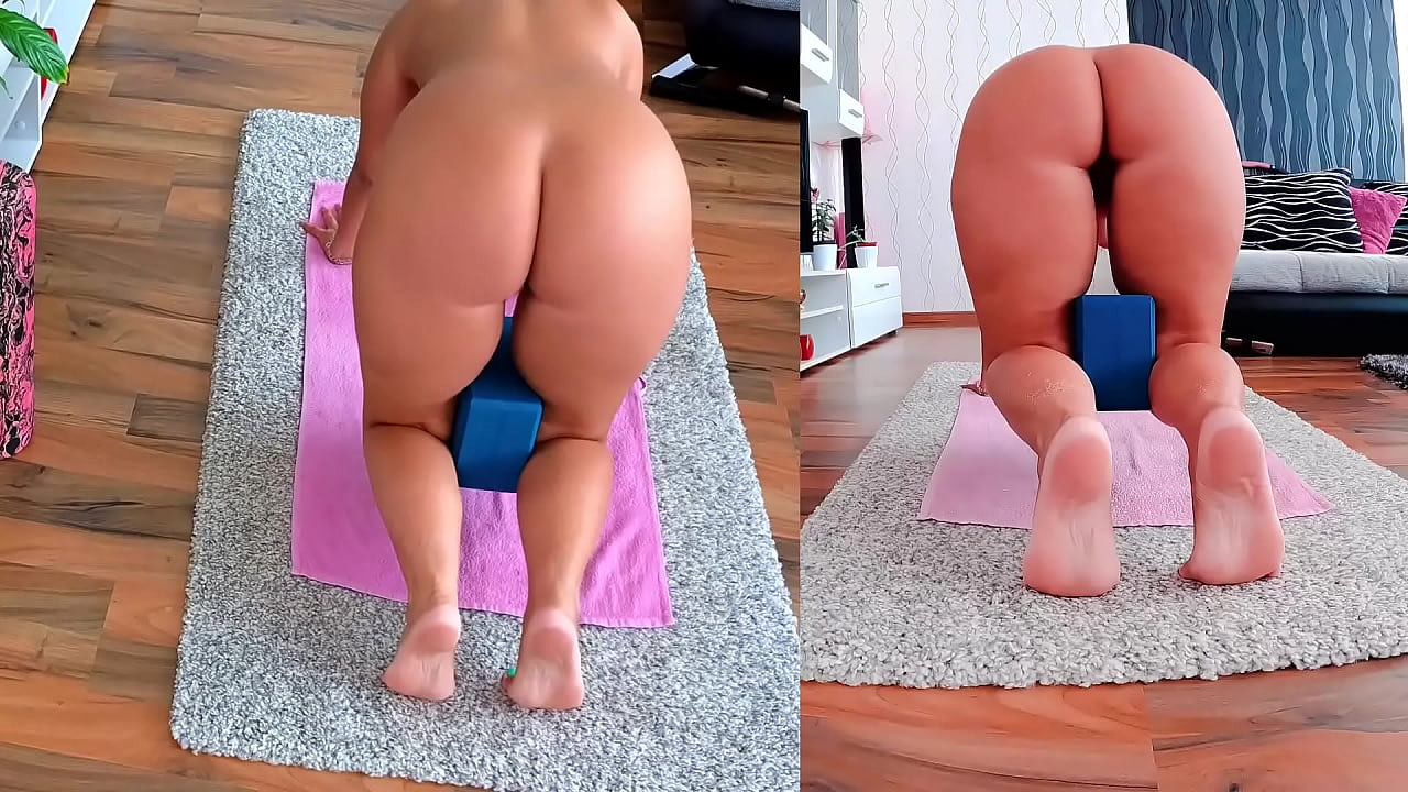 Ultimate Booty Obsession: Sexydea's Double Camera Naked Workout Delight!