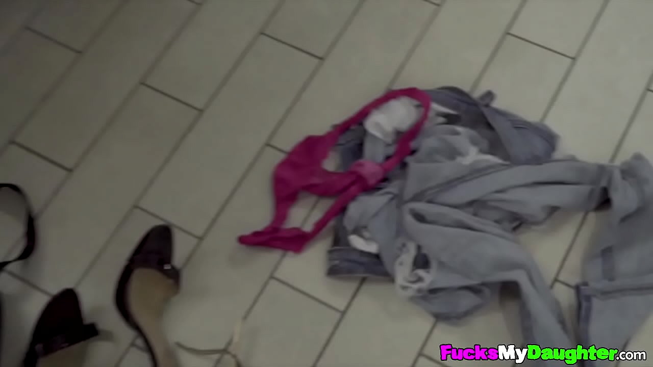 FULL SCENE on http://FucksMyDaughter.com - I like to masturbate when I get home from school, but today, my pervy step dad follows me to the bathroom to watch. He is so gross sometimes, but I guess I can help him get off