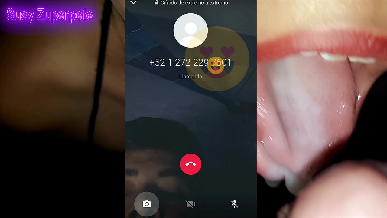 Susy me chupa el pene en una videollamada caliente a un amigo