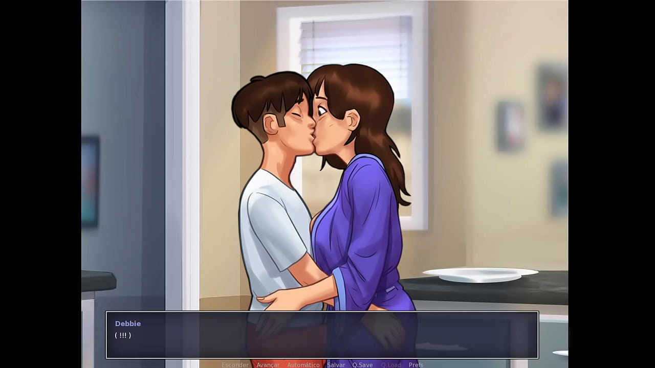 Jogo Porn&ocirc; 2D, Summertime Saga ep 27 - a Milf vai me ensinar a Beijar