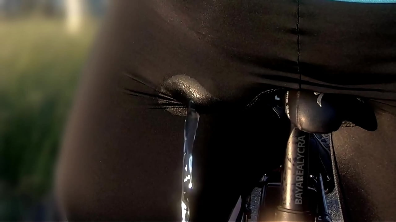 Piss Over A Bicycle in Lycra Spandex Tights