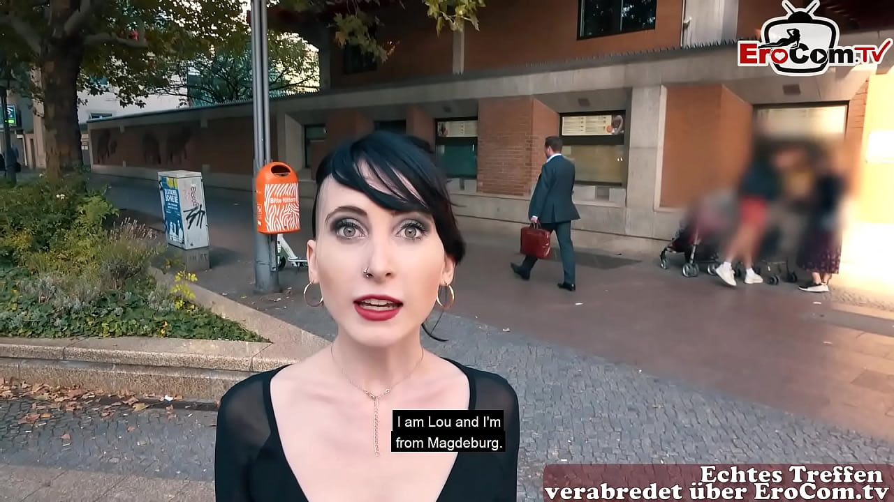 Skinny german punk teen make real Street Date and fuck