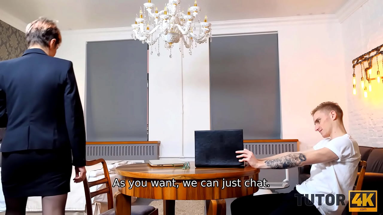 TUTOR4K. Sex with stud is inappropriate but tutor can't resist having it