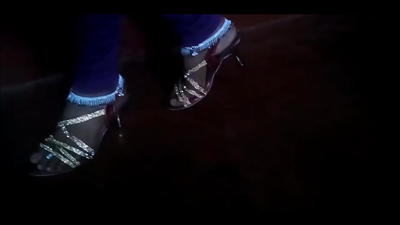 Silver anklets in High heels 2