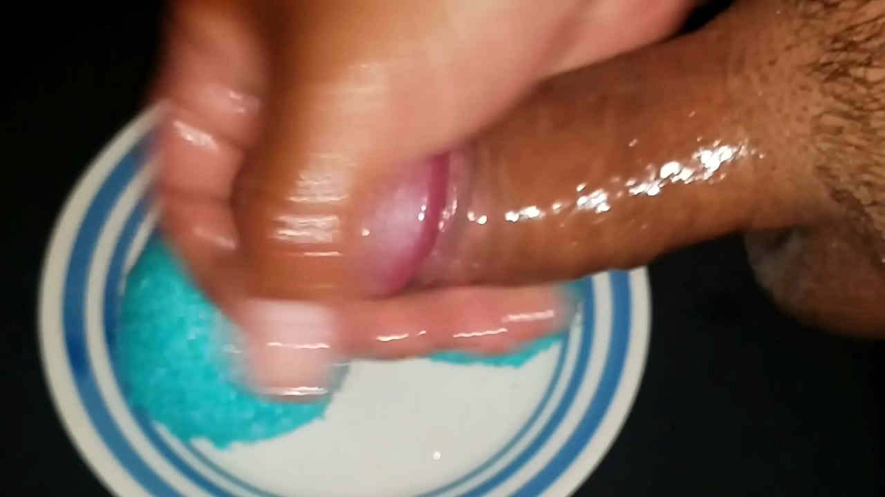 Blue snowballs with sweet cum.