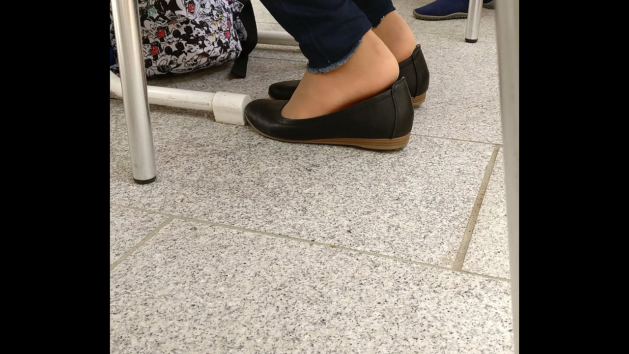 outdoor shoeplay with sheer stockings