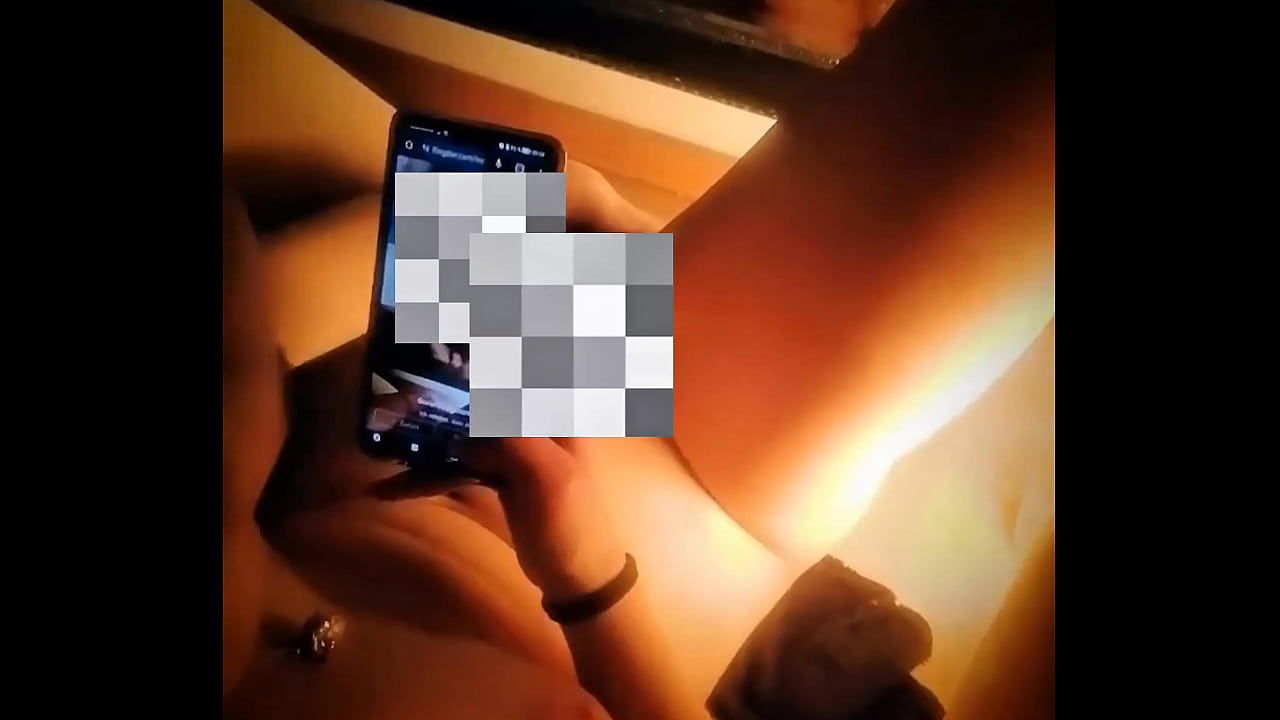 Sweet lonesome knows how to have fun in front of a mirror while the neighbor is working!