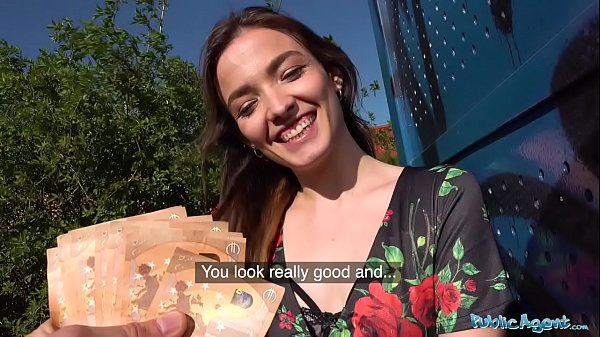 Public Agent Horny Kylie tight pussy swallows cock