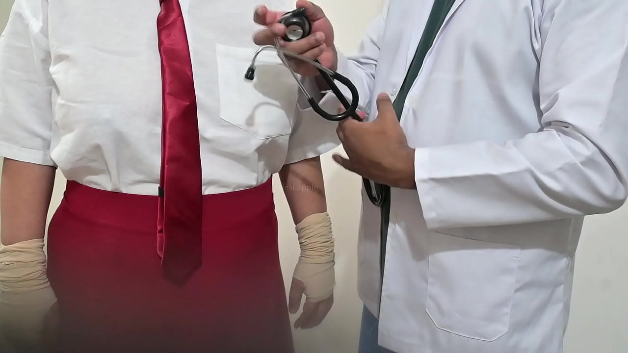 Indian doctor using student in hospital