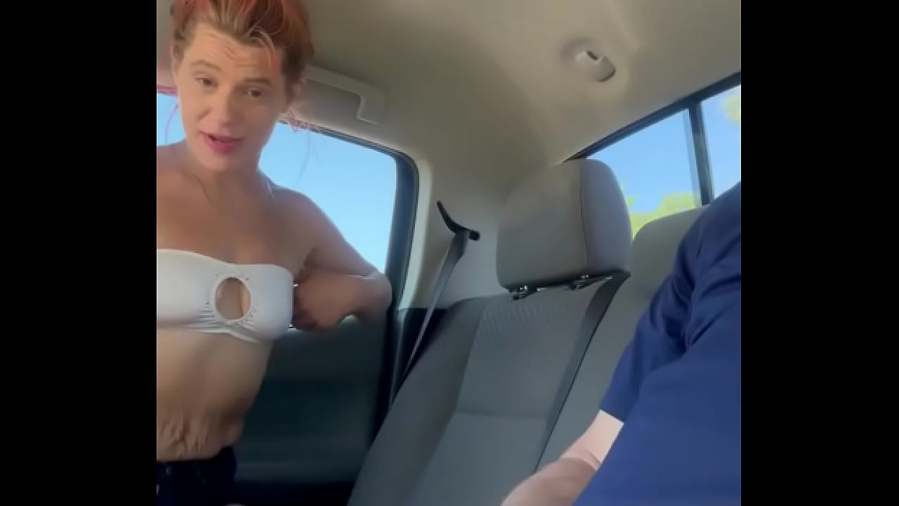 Streetwalker in a tube top does a bbbj and takes a load in her whore mouth at the end