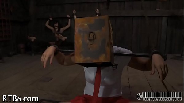 Gal is stripping inside cage