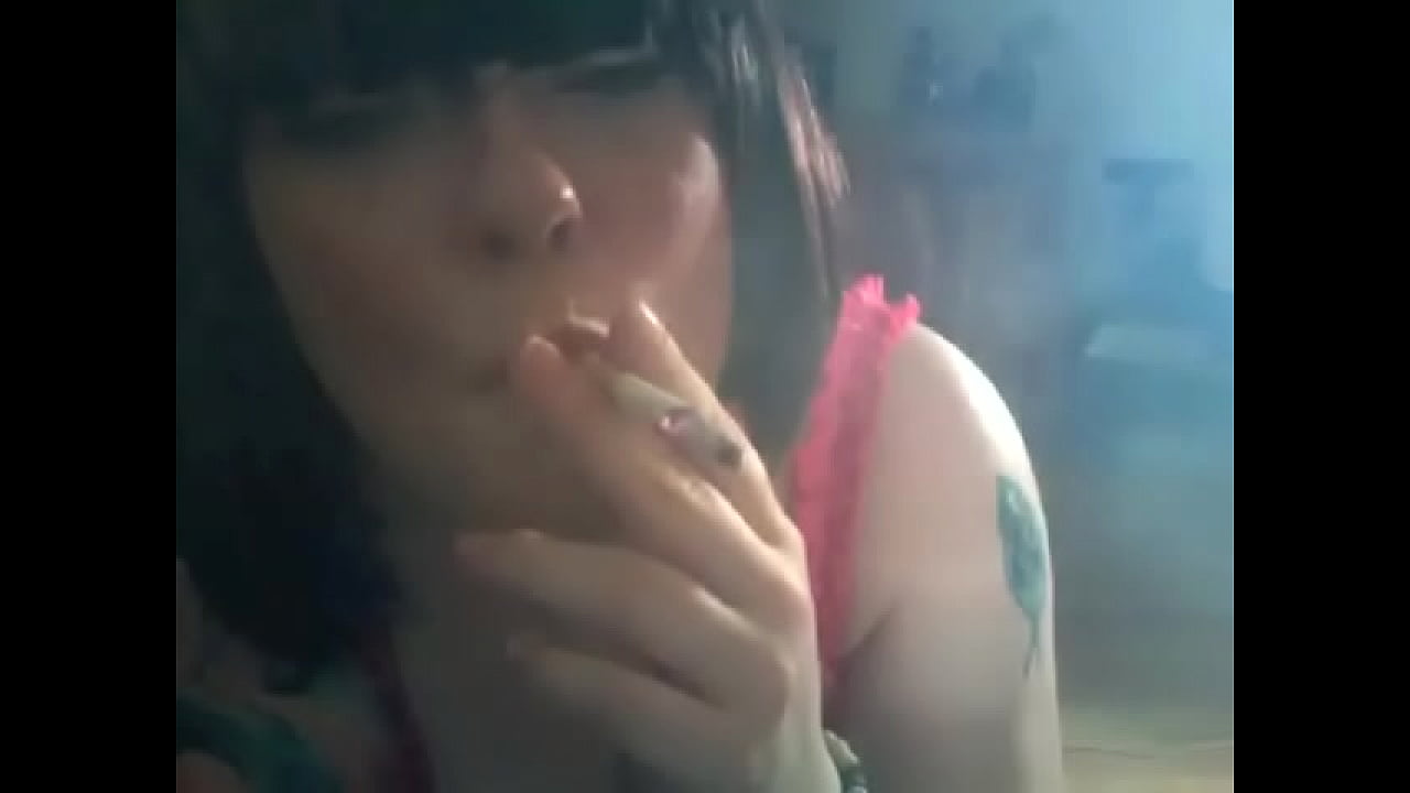 Chubby Mistress Smokes 2 Cork Cigarettes