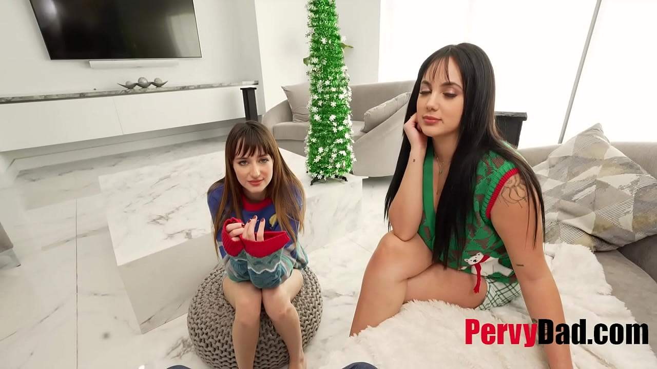 Christmas With Hot Teen Stepdaughter And Her Bestie