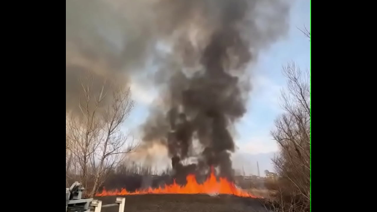 Massive fire in Srinagar.