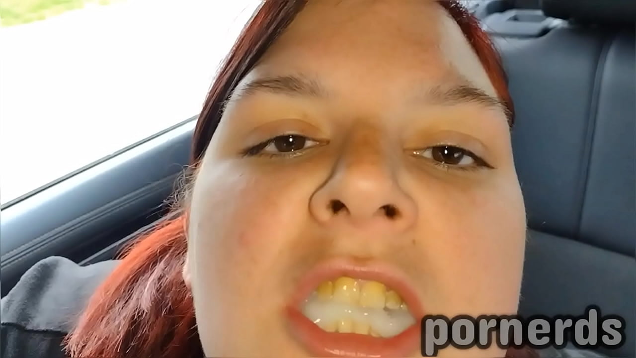 Nasty Whore guzzles strangers cum in car