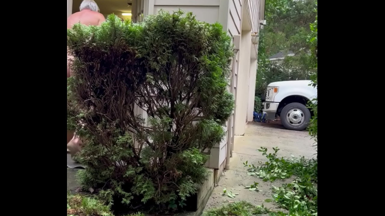 Nakedman15 Naked gardening