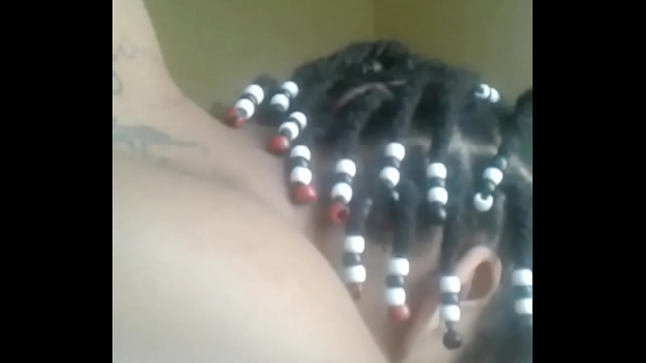 Giving white girl head on bed