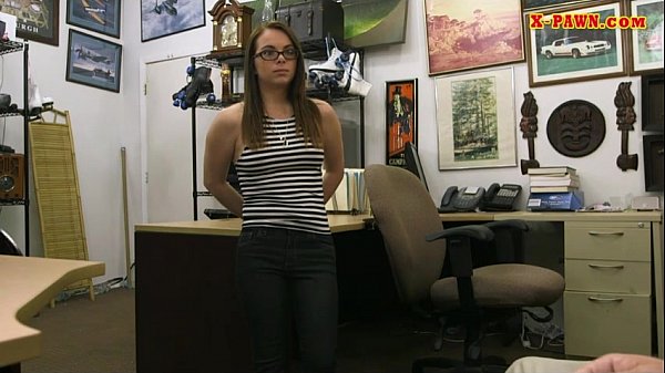 Perky tits babe with glasses railed hard