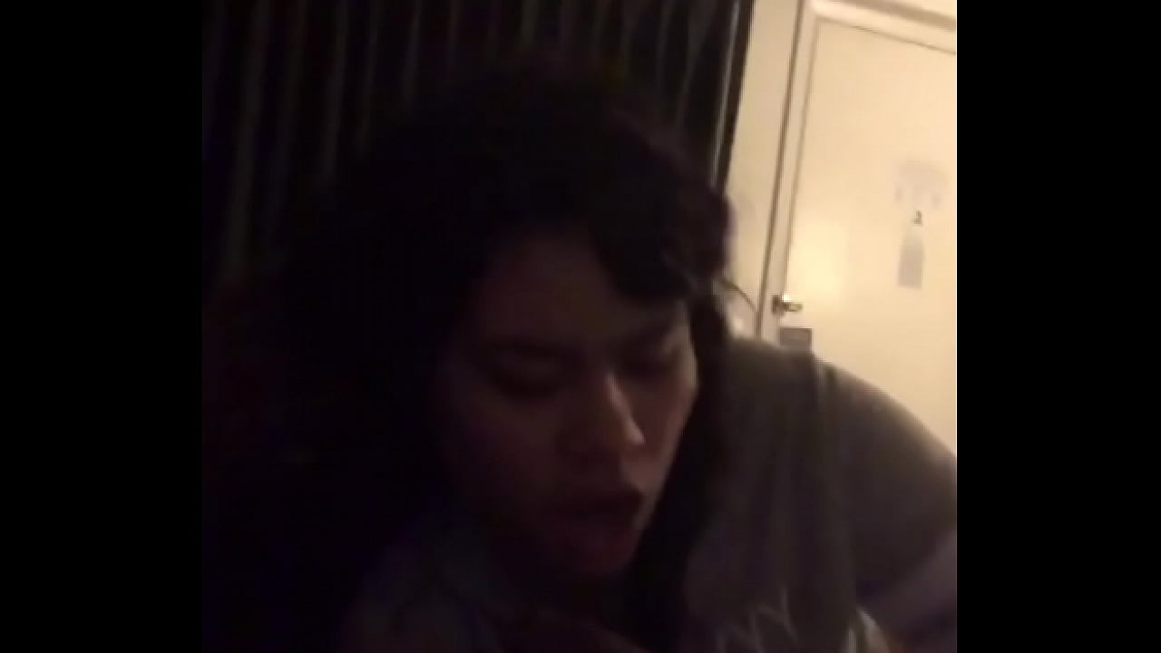 Meat down her throat