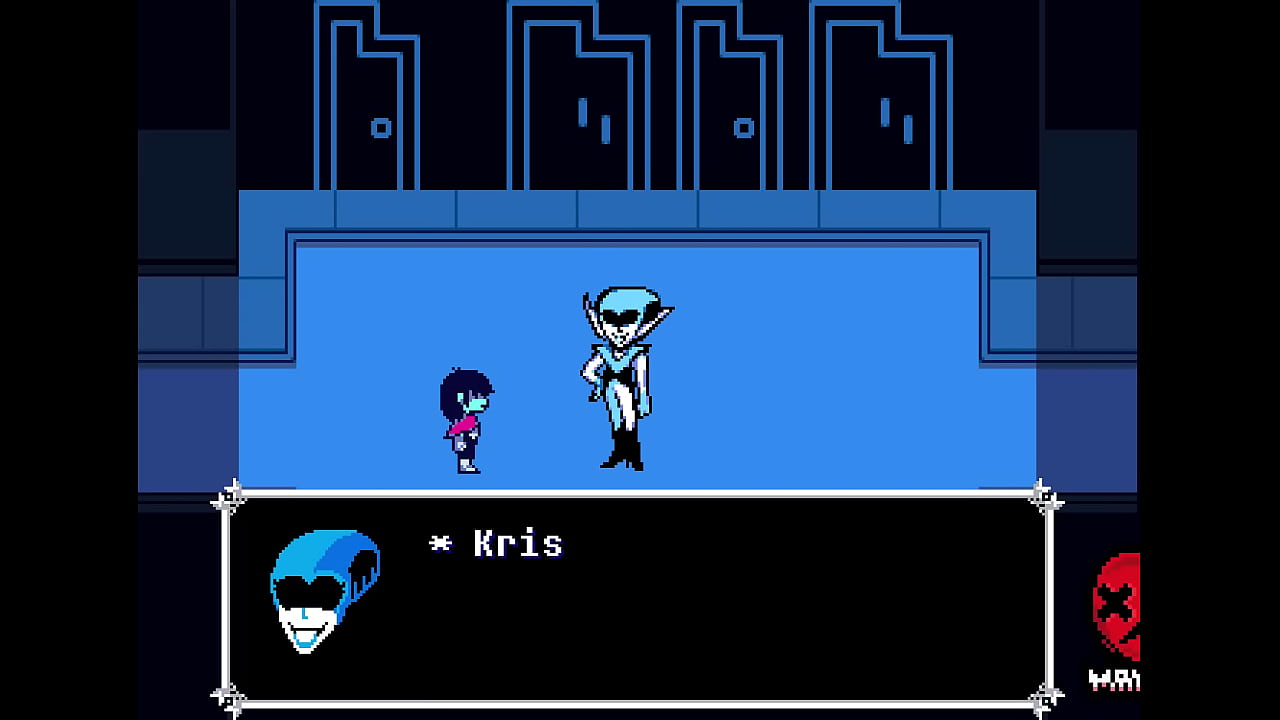 Kris folla epicamente con queen deltarune