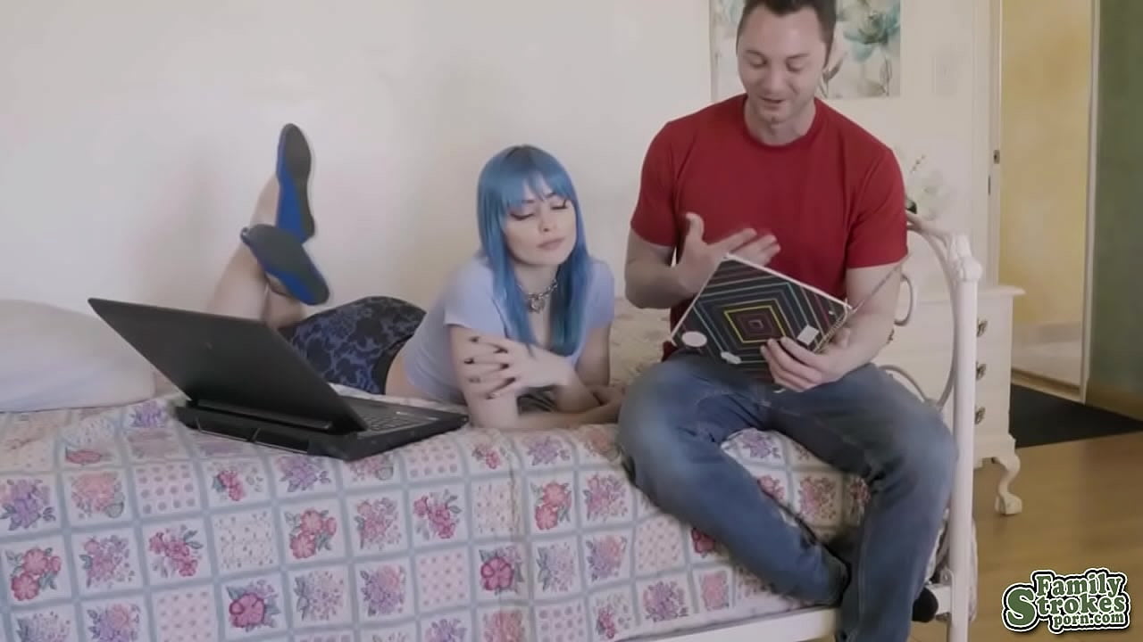 Jewelz focus on sucking Brad's massive cock