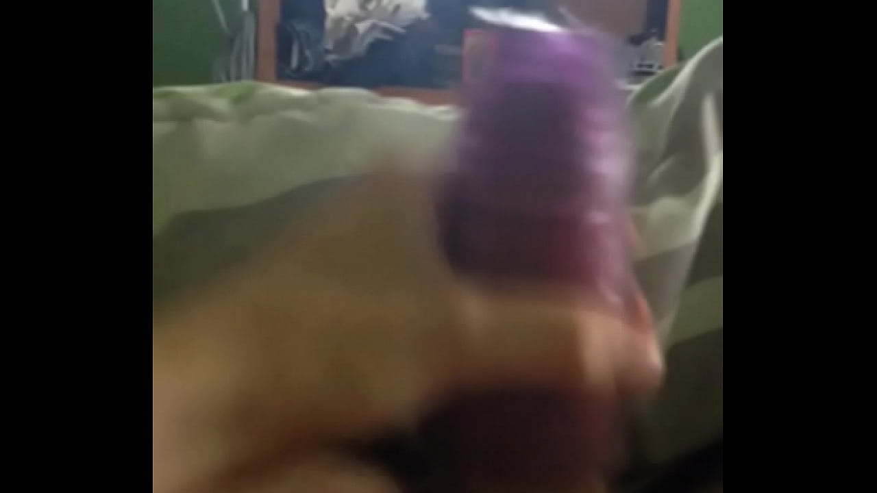 Jerking off with pocket pussy