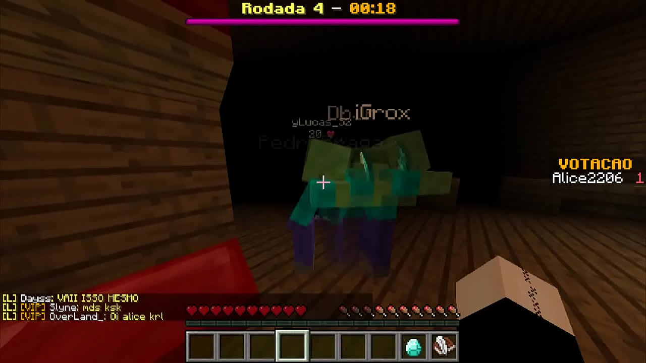 Seqso quadrado cum zumbis du miniscrafti