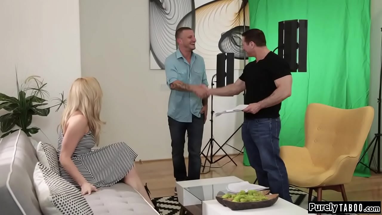 Actress all hyped up when doing audition for a movie.When the kissing scene comes up she follows along and finds herself naked with the task to suck cock.After that the directors helps and she analed