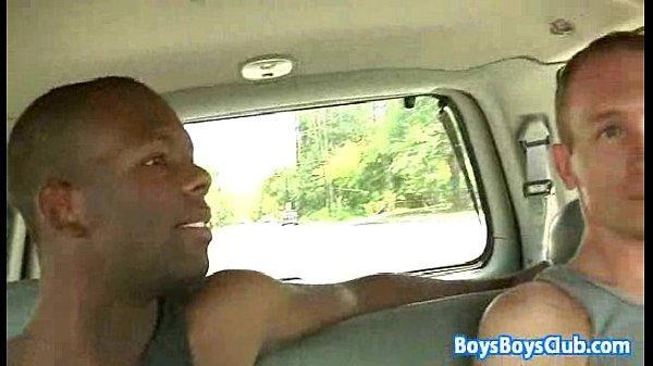 Huge black stud breeding white gay muscular guy 11