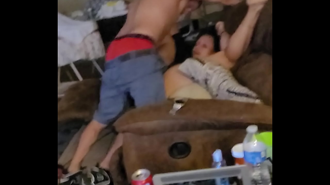 Cuckold husband watches Naughty Natty's pussy cream all over that big dick