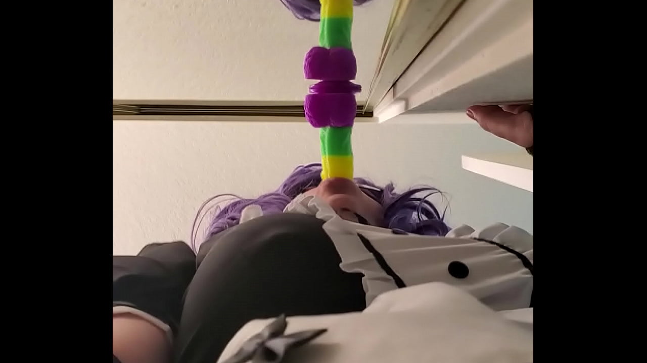 maid performing on fake falus upshot