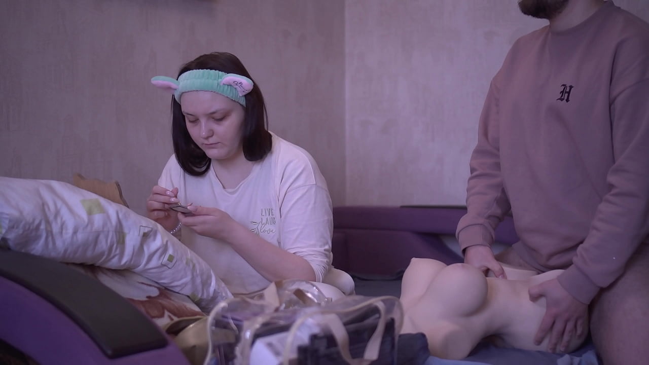 She puts on makeup and ignores me while I fuck a sex doll