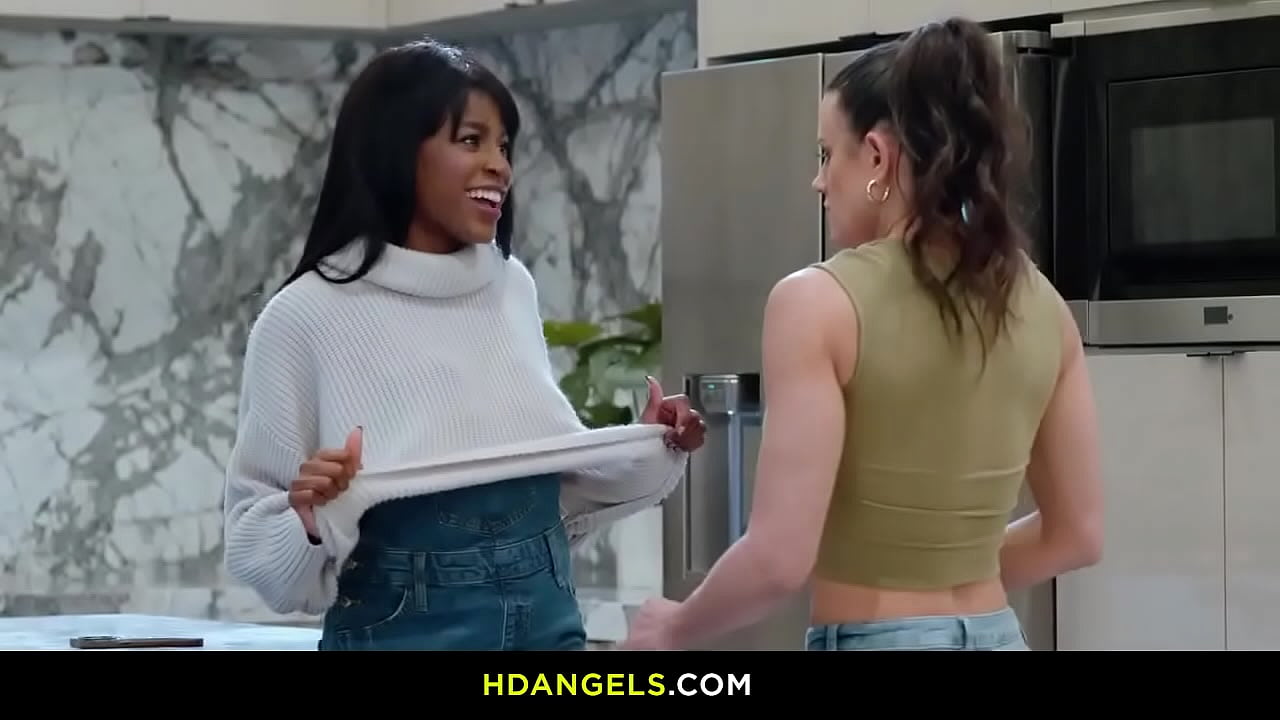 Lesbian friends play a game