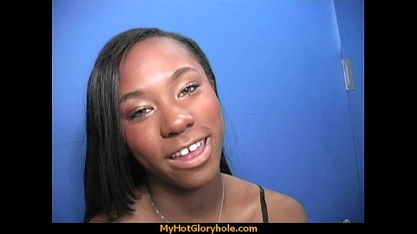 Hot couple having oral sex in gloryhole interracial 11