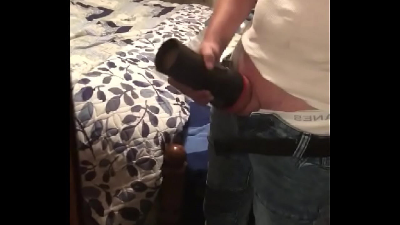 Having fun with my toy in the mirror