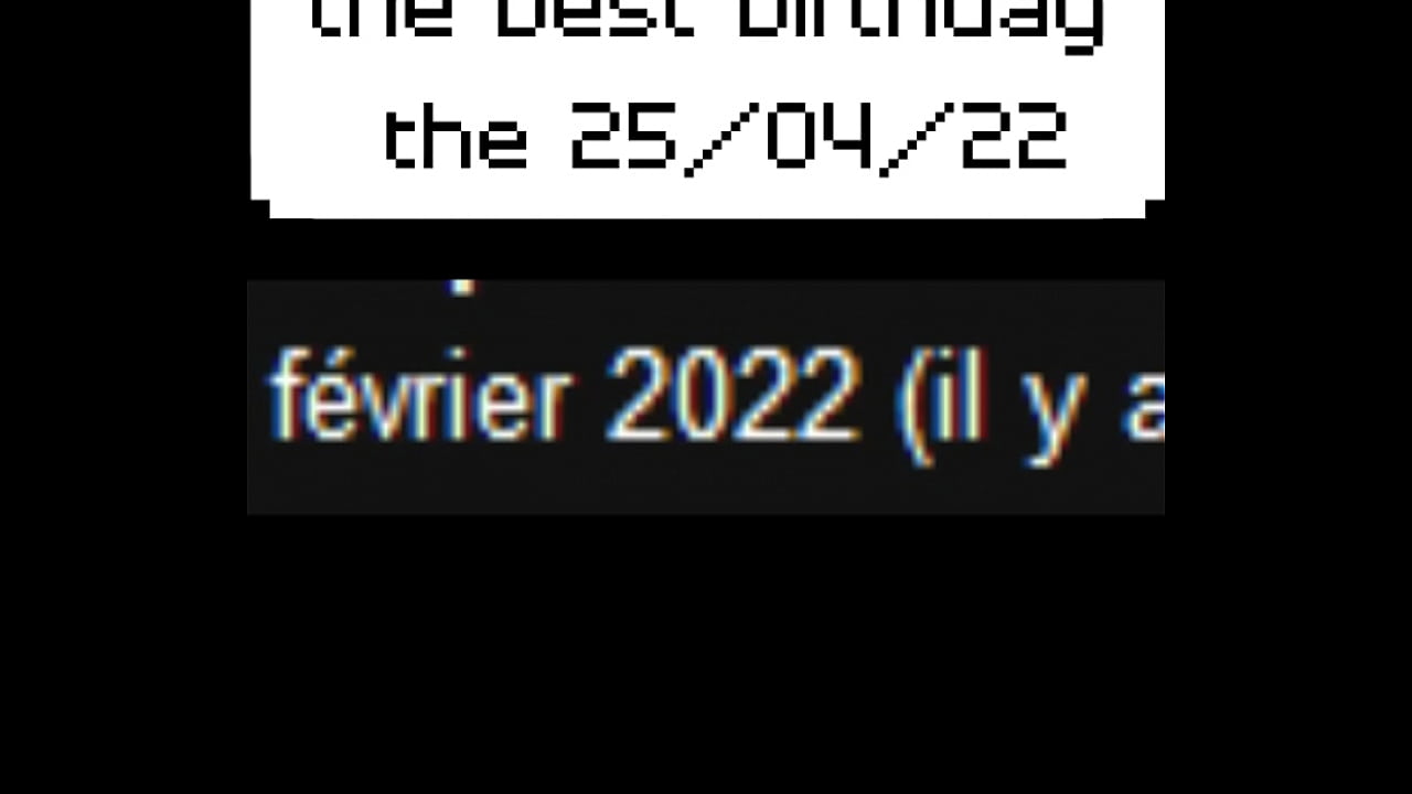 l'anniversaire du bonheure