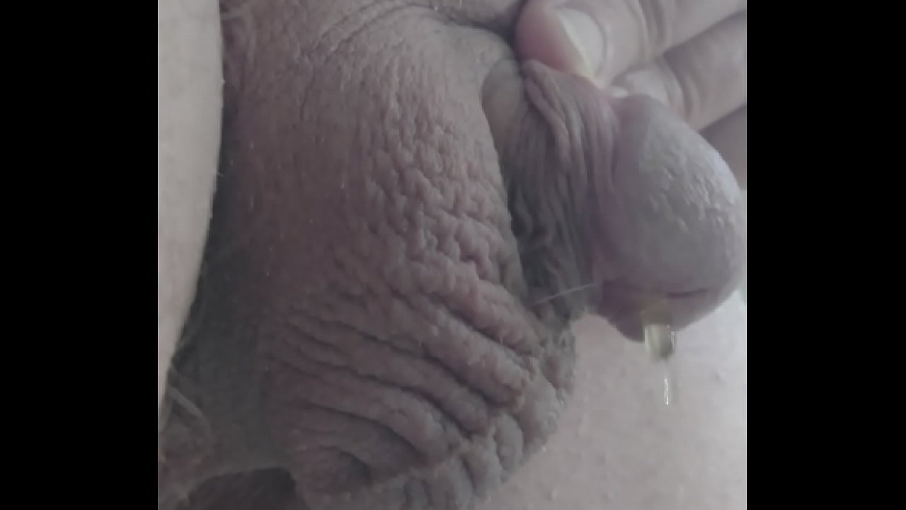 Closeup pissing tiny dick