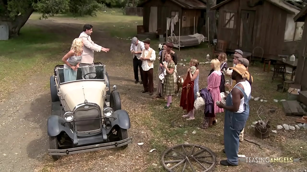 Smoking hot babes wanted to have some fun after a party so they decided to suck on some hard cocks Outdoor before getting their tight holes fucked together.