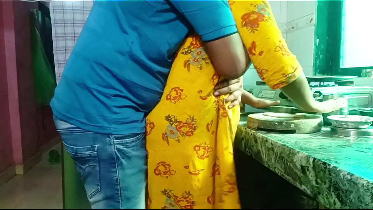 Hot maid kitchen hard sex with owner