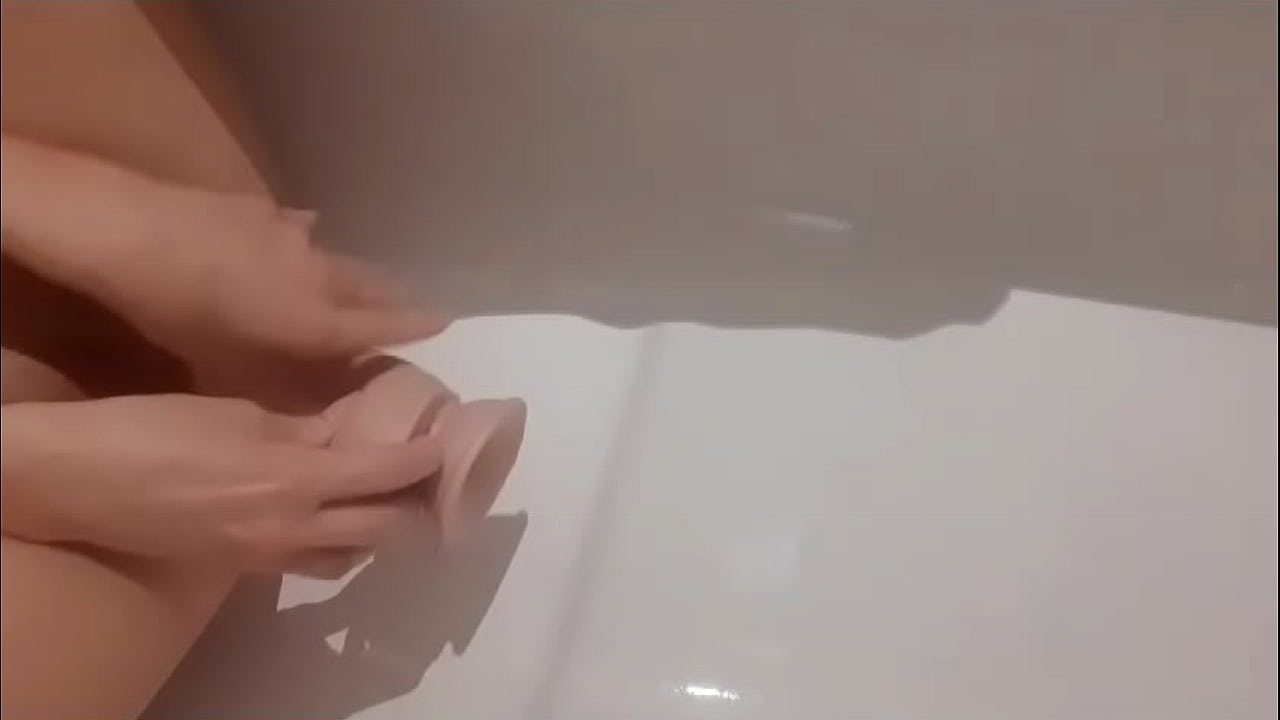 Young girl with big dildo