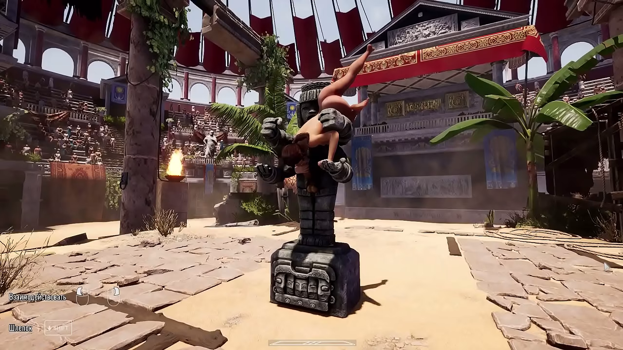 Lara Croft will deep throat an ancient statue 3D Hentai