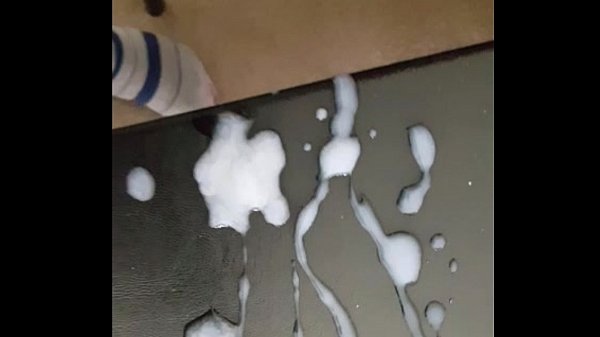 Wanking until cum shot