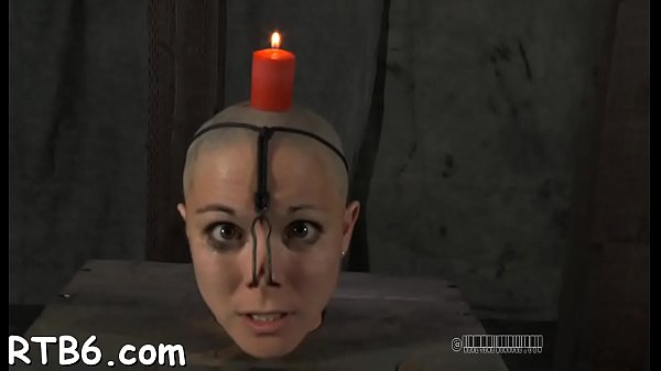 Painful clamping for beauty's love milk sacks