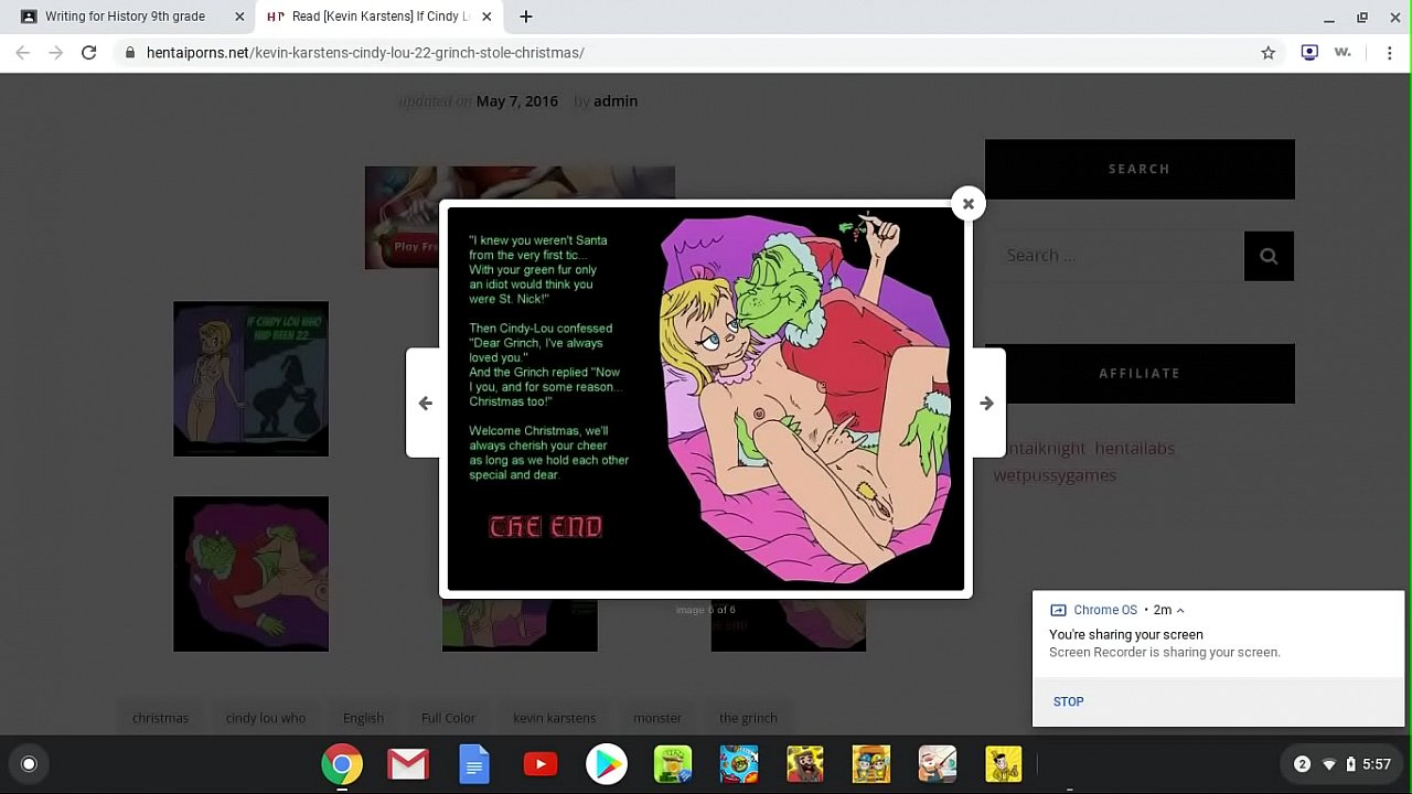 Naughty Storytime Grinchy got Cindy's hoo hoo