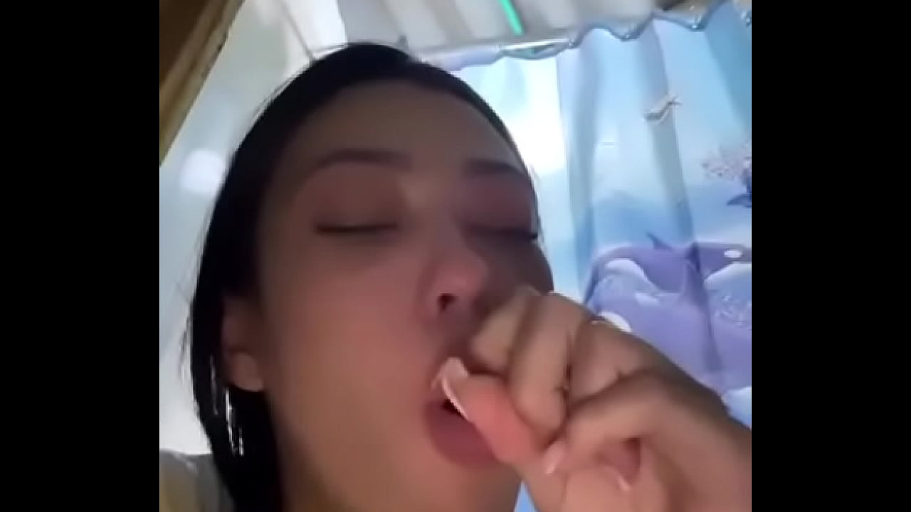 Latina teen deepthroats and drools on dildo