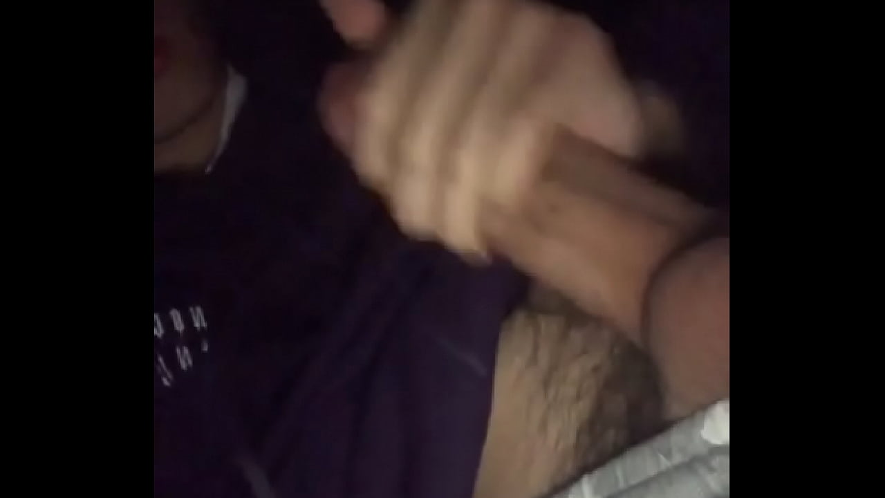 Horny h. teen strokes his monster cock