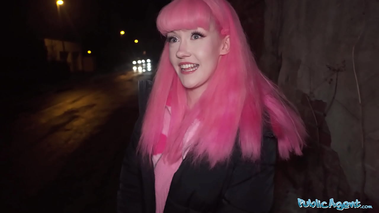 Public Agent The pink haired babe had a Chastity Belt that needed removing